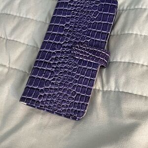 Crocodile Pattern Checkbook Wallet Case